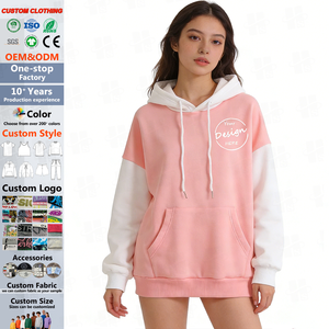 เสื้อสเวตเตอร์โชว์ไหล่แบบมีฮู้ดสำหรับผู้ชายและผู้หญิงเสื้อสเวตเตอร์มีฮู้ดสอง<span class=keywords><strong>สี</strong></span>ขนาดใหญ่พิเศษดีไซน์แบบ OEM - Product Image 1