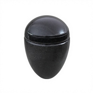 Customized Size White and Pure Black Granite Adult Human <b>Ashes</b> Rectangle Modern Waterproof Tombstone Urn - Product Image 4