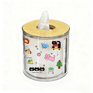 Suporte Moderno de Plástico Transparente e Impermeável para Caixa de Lenços de Papel, para Mesa de Centro da Sala de Estar, Armazenamento e Decoração Doméstica - Product Image 6