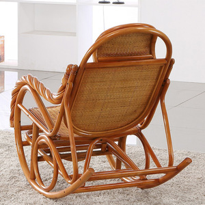 Style extérieur et intérieur meubles de salon balançoire en rotin naturel chaise berçante - Product Image 6