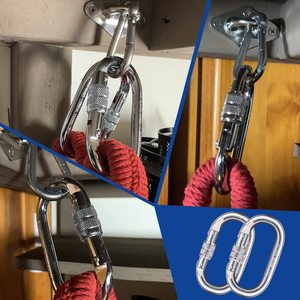 Fabrika toptan kaya tırmanma ve mağara keşfetmek hava iş ana kilitleri yaylı kancalar 25kn Ultra hafif kilitleme karabina - Product Image 6