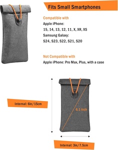 EMF Faraday sac GPS téléphone Signal blocage sac <span class=keywords><strong>RFID</strong></span> bouclier <span class=keywords><strong>pochette</strong></span> téléphone portable Protection de la vie privée <span class=keywords><strong>clé</strong></span> de <span class=keywords><strong>voiture</strong></span> <span class=keywords><strong>Anti</strong></span> suivi <span class=keywords><strong>Anti</strong></span> espionnage - Product Image 4