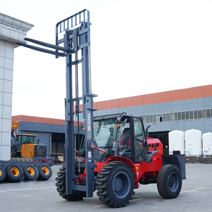 Fábrica China Terreno áspero Carretilla elevadora de 5 toneladas Elevación hidráulica Carretilla elevadora de tracción en 4 ruedas Carretilla elevadora de muelle de puerto de neumáticos todoterreno - Product Image 1