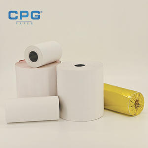 Papier de caisse enregistreuse 80x80mm 55gsm sans BPA, vente en gros d'usine, pour supermarchés et caisses de magasin - Product Image 1