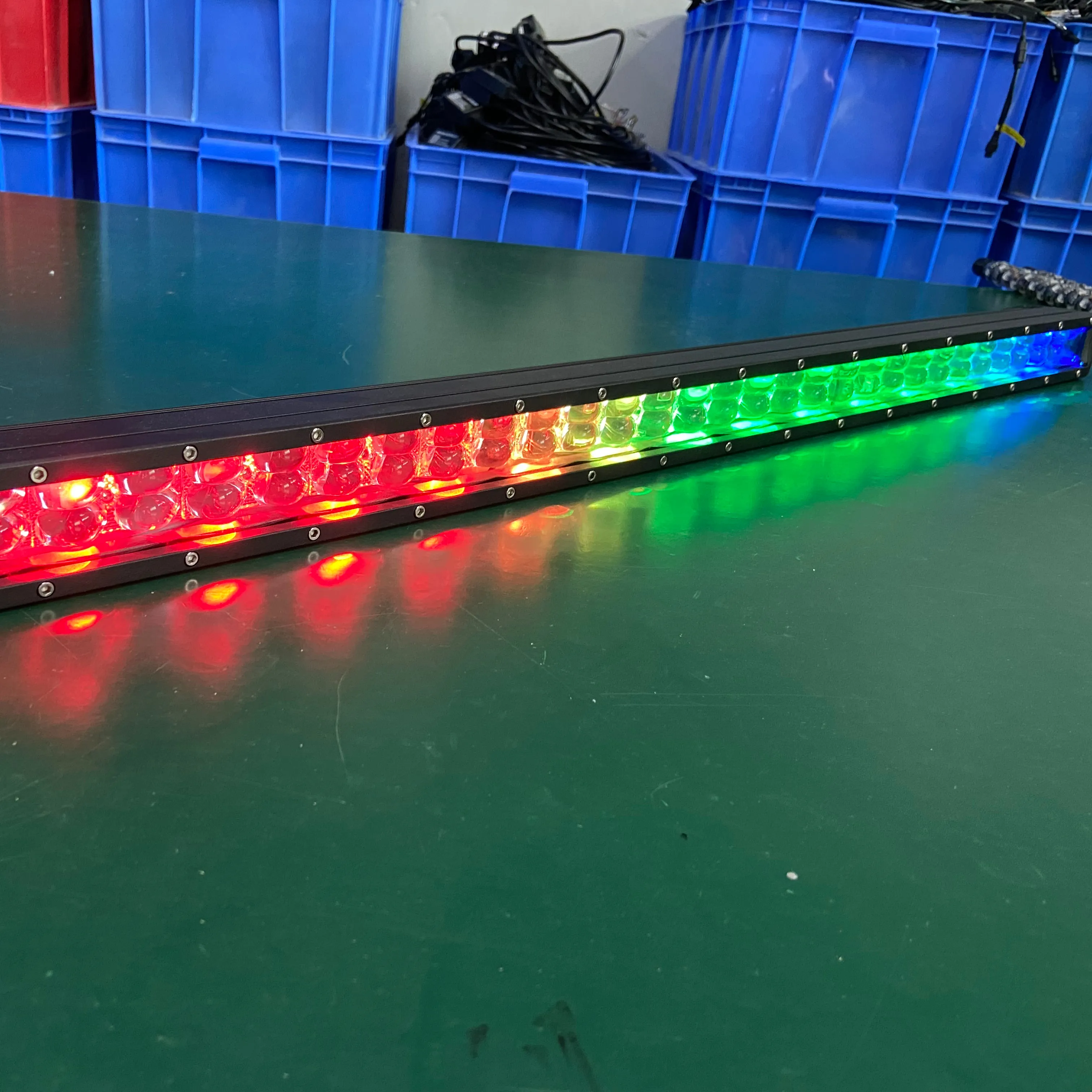 Fabriek Directe Verkoop 50 Inch Rechte Led Licht Bar Regenboog Kleur Door Afstandsbediening En App Controle