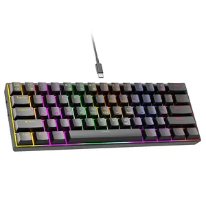 COUSO Factory Sale Gaming Keyboard 60 Percent Blue Switch Backlit Teclado Gamer 60% 61 Keys Custom Mechanical Keyboard Gaming