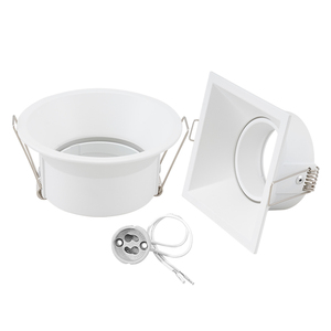 Moderno pasillo <span class=keywords><strong>LED</strong></span> <span class=keywords><strong>Downlight</strong></span> MR16 foco de techo GU10 marco de soporte de lámpara cuadrado soporte extraíble conveniente soporte de taza de lámpara - Product Image 2