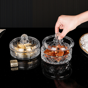 Jinghuang โถแก้วช็อคโกแลต oem/odm, สีเงิน Shannon คริสตัลลูกอมปกคลุมจาน - Product Image 4