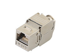Conector Keystone RJ45 Cat5e UTP Sin Blindaje 8P8C T568A/B de 180 Grados Sin Herramientas con Soporte para Cable