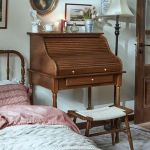 Luxury Modern Standing Makeup Vanity Dresser Set Solid Wood <strong>Dressing</strong> <strong>Table</strong> Desk <strong>Assembled</strong> Adjustable Organ Drawer Storage - Product Image 2