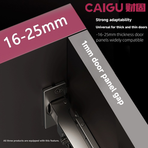 Современная минималистичная трехступенчатая петля с мягким закрыванием, без кромок, с демпфером, 3D-регулируемая, для гостиной - Product Image 3