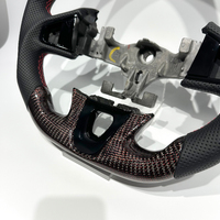 Volant sport personnalisé en fibre de carbone perforée et daim marron, vente directe, compatible Renault Megane 3