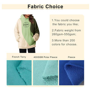 Logotipo personalizado estampado en blanco informal de lujo Unisex Color bloque bordado a granel peso pesado ecológico a prueba de viento invierno Boxy Terry - Product Image 3