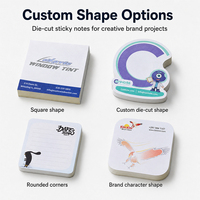 Blocs-notes autocollants personnalisés avec logo imprimé 3x3 pouces pour promotion de bureau