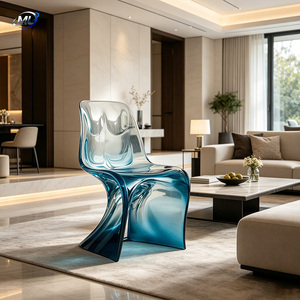 ML Modern Acrylic Living Room <b>Chair</b> Him Her Body <b>Sex</b> <b>Chairs</b> Solid Back <b>Ergonomic</b> Design for Home Furniture - Product Image 5