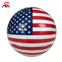 Ballon de football personnalisé en gros, taille 5 et 4, pour entraînement amateur, avec drapeaux du Canada, des États-Unis, du Mexique, d'Haïti et d'Argentine