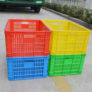 Yue Hong Plastic <b>Crates</b> 40x30x25 Cm Thickened Drop Resistant General Purpose Turnover Box For Fruits Vegetables <b>Storage</b> - Product Image 1