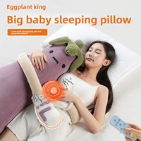 Oreiller en peluche Fu Mian Eggplant King avec rembourrage en coton PP pour filles et femmes enceintes - Confort Spécial