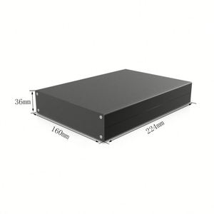 Custom CNC Machining Aluminum Enclosure Black Powder Coating Cnc Aluminium Junction <b>Box</b> for Electronics Electric - Product Image 1