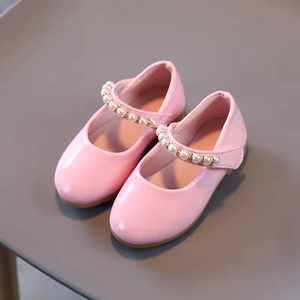Zapatos de Vestir de Cuero para Niñas, Zapatos de Princesa con Perlas Antideslizantes para Niñas - Product Image 3