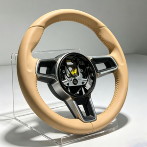 Volante de Cuero Beige para <span class=keywords><strong>Porsche</strong></span> Panamera Cayenne Macan Cayman Boxster Taycan 918 <span class=keywords><strong>911</strong></span> 981 718 958 Venta Directa de Fábrica - Product Image 4