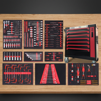 Ensemble complet d'outils à main en acier au carbone de 252 pièces, avec étui de rangement portable, pour la réparation automobile, les projets de bricolage et les travaux ménagers