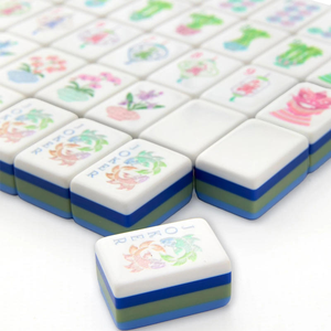 Nouvel ensemble de <span class=keywords><strong>mahjong</strong></span> américain de luxe moderne bleu, 160 tuiles gravées en acrylique, pliable et portable, <span class=keywords><strong>jeu</strong></span> familial, collection 2026 à succès - Product Image 2