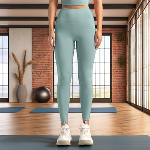 กางเกงโยคะขายส่งไซส์ใหญ่ ผ้าเนื้อหนา ยืดหยุ่นสูง ซับเหงื่อ ระบายอากาศ ป้องกันกลิ่น สแปนเด็กซ์/โพลีเอสเตอร์ เหมาะสำหรับวิ่งและเต้น - Product Image 2