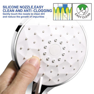 Cabezal de ducha portátil, rociador redondo ajustable, masaje, presurización de lluvia, accesorio portátil para baño HS4710CP - Product Image 3