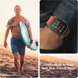 Bracelet <span class=keywords><strong>Alpine</strong></span> Loop en cuir pour <span class=keywords><strong>Apple</strong></span> <span class=keywords><strong>Watch</strong></span>, bracelet en nylon sport pour <span class=keywords><strong>Apple</strong></span> <span class=keywords><strong>Watch</strong></span> Series 11, bracelet 46 mm - Product Image 6