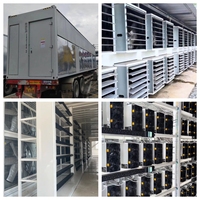 Solution d'hébergement pour rig de minage de crypto-monnaies Bitcoin ACT 20FT avec refroidissement par air, 189 emplacements, 30ph