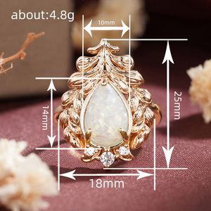 Anello a Ramo Barocco Elegante e alla Moda, Gioiello da Dito da Donna, Ideale per Feste e Regalo - Product Image 4