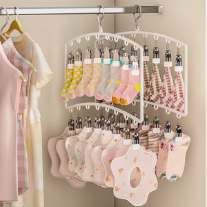 ที่แขวนเสื้อผ้าเด็กแบบหลายคลิป รูปทรงปีกนก พร้อมตะขอแขวน สำหรับตากถุงเท้า ชุดชั้นใน พร้อมคลิปหนีบ - Product Image 3