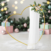 Nouvelles décorations de mariage très demandées : Arche créative en forme de cœur de 2 m de haut et de large pour toile de fond de scène extérieure et demande en mariage