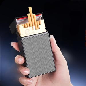 Kim loại không thấm nước thuốc Lá Trường hợp nhẹ hơn combo, 20-Count công suất, có thể sạc lại & Chống sốc - Product Image 5