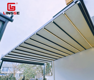 Toldo Plegable Eléctrico de PVC Impermeable para Pared, Resistente, <span class=keywords><strong>con</strong></span> Protección UV, Gazebo Ligero de Aluminio, en Oferta - Product Image 1