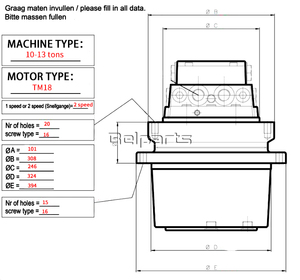 Conjunto de Transmisión Final para Excavadora TM18, Motor de Traslación para PC100-1, PC100-2, PC100-3 - Product Image 2