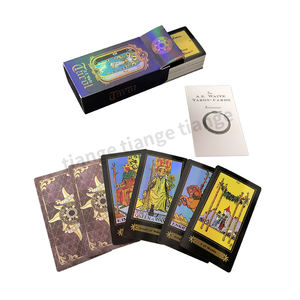 Carte de jeu TCG personnalisée Oracles Jeu de cartes à jouer Chat vierge Argent Or Cartes de tarot holographique - Product Image 3