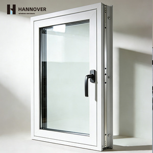 Fenêtre <span class=keywords><strong>de</strong></span> sécurité résidentielle moderne en alliage <span class=keywords><strong>d</strong></span>'aluminium, design à battant, style <span class=keywords><strong>ouverture</strong></span> à bascule, avec barre <span class=keywords><strong>de</strong></span> protection intégrée, insonorisée, pour villa - Product Image 1