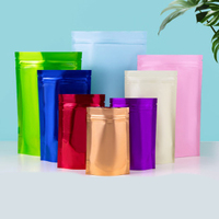 Doypack en plastique zip-lock recyclable mat personnalisé pochette debout noire pour aliments secs emballages alimentaires à emporter