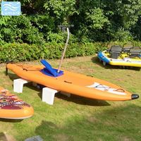 Vélo aquatique à pédales Stand Up Paddle (SUP) avec grandes planches flottantes, pour une personne, flottabilité stable, rangement facile, pour lac, de Chine, Lumark Custom