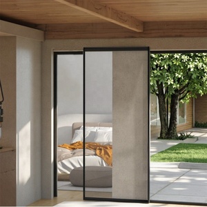 Puerta <span class=keywords><strong>Corredera</strong></span> de Vidrio Ultrafina Qiwin con <span class=keywords><strong>Marco</strong></span> de Aluminio de Diseño Moderno, Fácil Instalación y Cierre Suave - Product Image 6