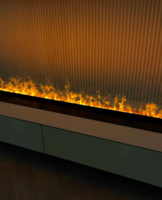 Cheminée murale intelligente 3D à atomisation d'eau, écologique, avec support TV intégré, pour intérieur - Vente en gros