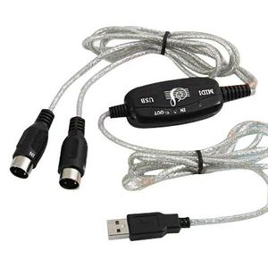 Cable USB MIDI de 2m, Interfaz de Audio para Dispositivos Musicales - Product Image 1