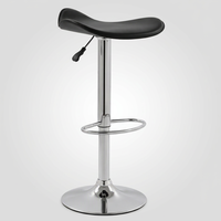 Tabouret de bar JOHOOFURNITURE en cuir PVC noir, siège pivotant avec repose-pieds, fabricant Sgabello da Bar Cafe pour bar à domicile