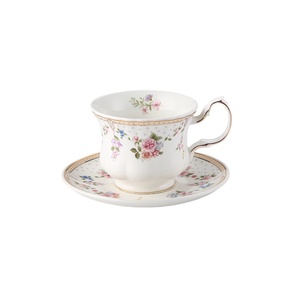 Classic Vintage French Floral-Design Gold-Rimmed Ceramic Cup Saucer <b>Set</b> Cross-Border Ins Small for Retro Afternoon <b>Tea</b> Gift - Product Image 5