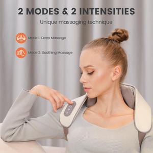2026 Heat Function Pain Relief Deep 4D Deep Tissue Kneading Cordless <b>Massager</b> Heat Neck <b>Massager</b> - Product Image 4