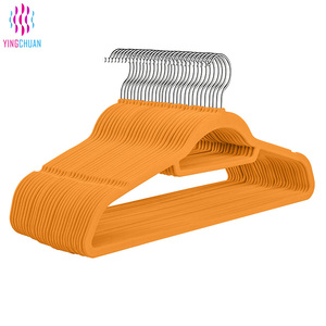 Factory Price Hanger Cost-effective Portable Kledinghanger Versatile Smooth Custom Triangle Velvet Hanger for Clothing - Product Image 1
