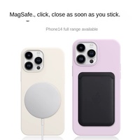 Casing Silikon Cair Magnetik Merah untuk 18 Pro Max dengan Lapisan Matte Anti Jatuh Pelindung Handphone
