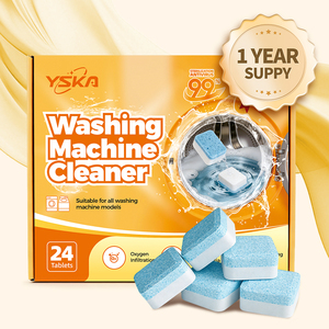 Nettoyant pour <span class=keywords><strong>lave</strong></span>-<span class=keywords><strong>linge</strong></span> en comprimés effervescents jetables, 24 unités, avec emballage personnalisable (logo), pour 1 an, cadeau promotionnel d'entreprise - Product Image 1